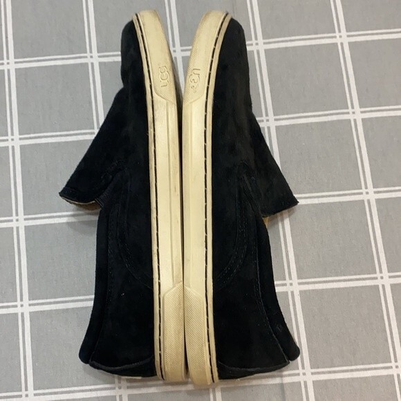 UGG Fierce 1006737 Slip On Sneakers Black Suede Loafers Women’s Size 9 Shoe - Picture 14 of 14